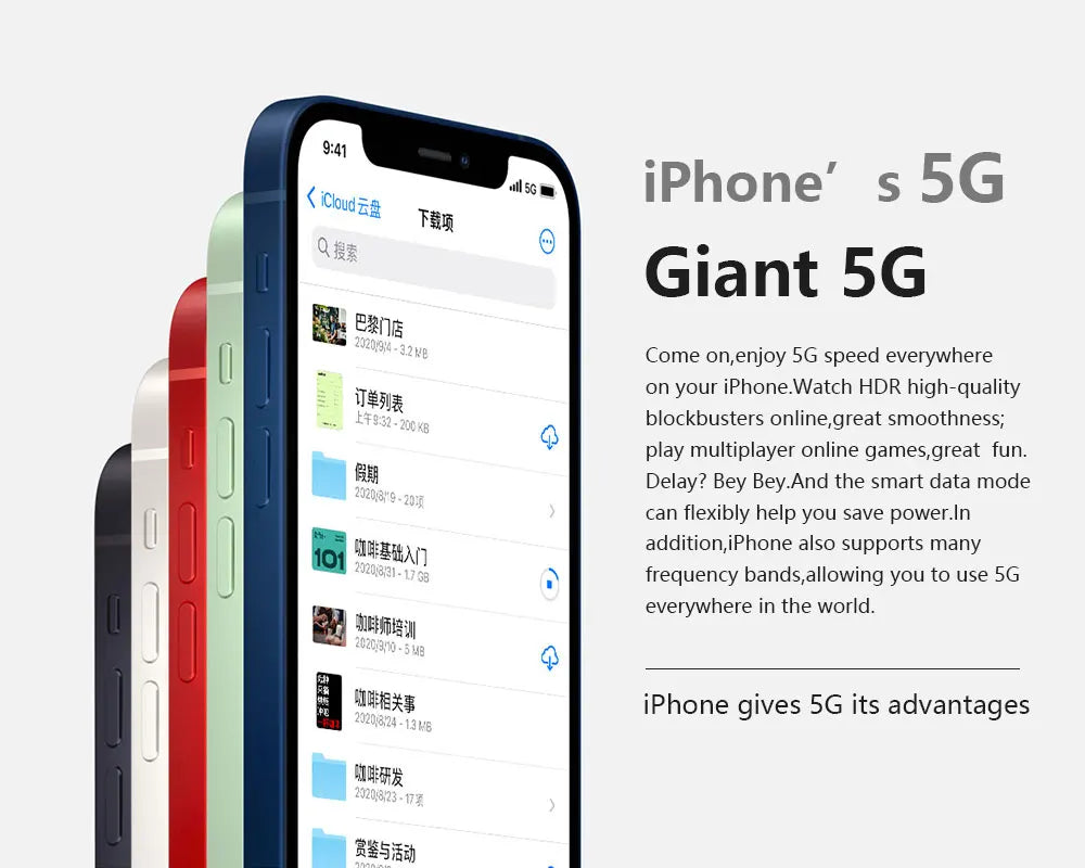 Original iPhone 12 5G 6.1" Super OLED RAM 4GB ROM 128/256GB A14 Bionic