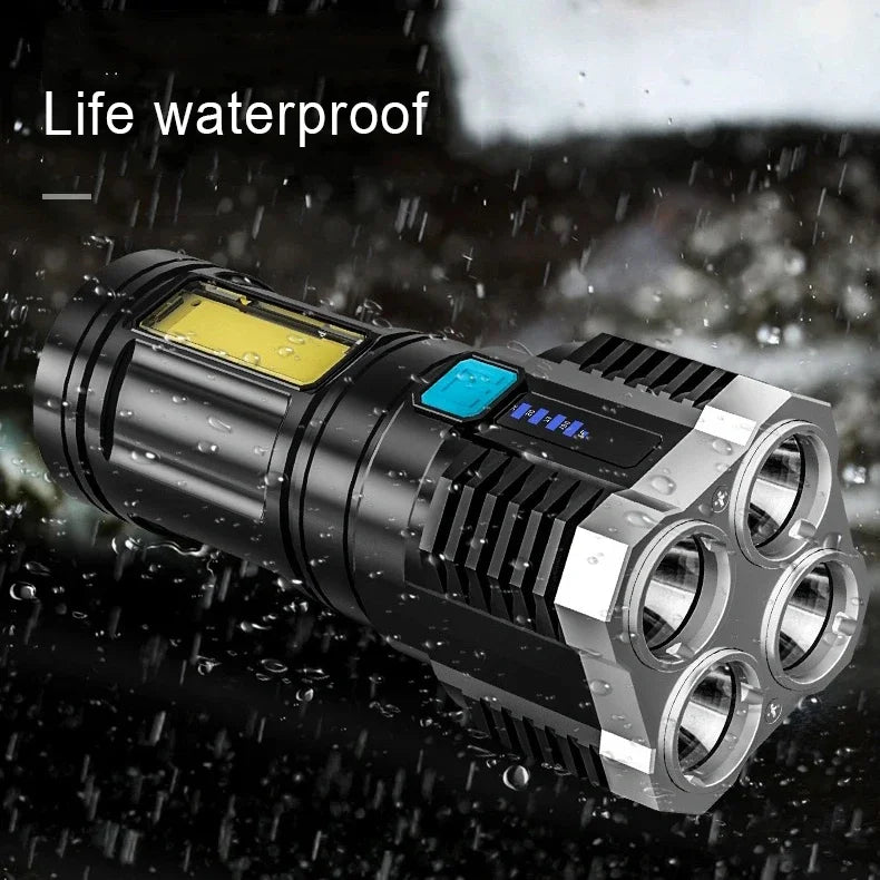 Mini Linterna Led recargable para buceo, Linterna potente de largo alcance para acampar.