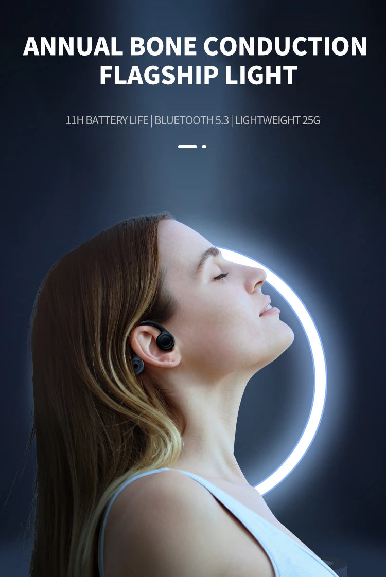 Xiaomi Mijia-auriculares de conducción ósea, inalámbricos por Bluetooth 5,3, deportivos.
