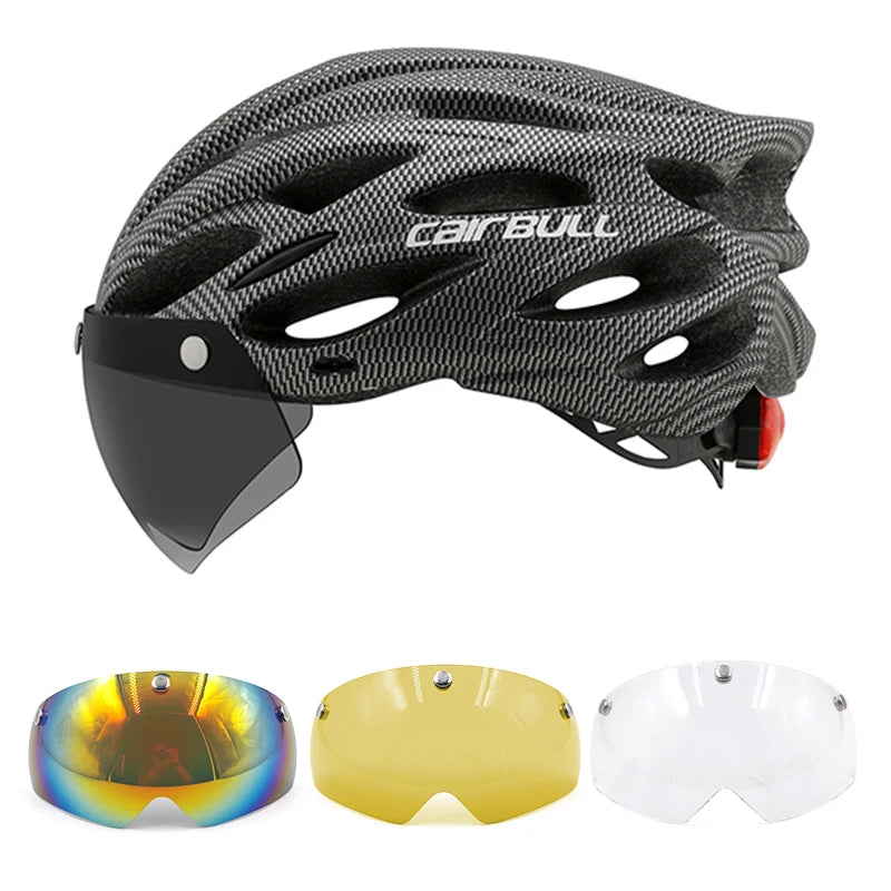 Cycling Helmet Light Road Mtb Mountain Bike Bicycle Led Helmet L for Men Women Visored Bicycle Helmet Casco Accesorios