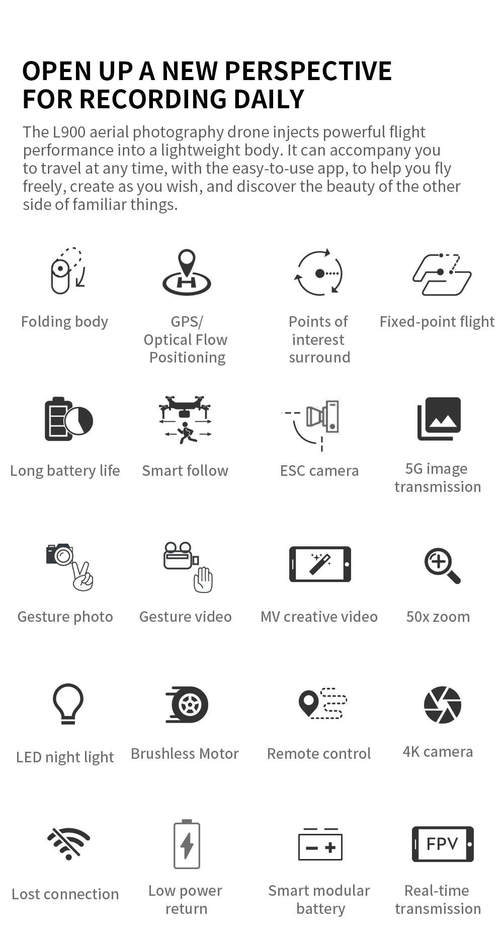 Drone L900 Pro GPS  4K profesional