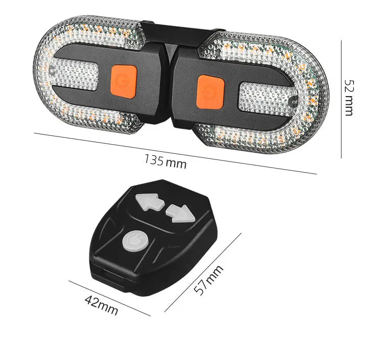 Bike Turn Signal Rear Light LED Bicycle Lamp USB Rechargeable Bike Wireless Lights Back MTB Tail Light Bike Accessories