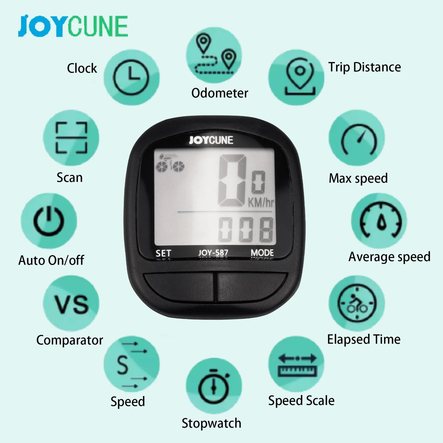 Bike Computer Bicycle Waterproof Wired Speedometer and Odometer Stopwatch Cycle Bike Computer with LED Display for Cycle  Match