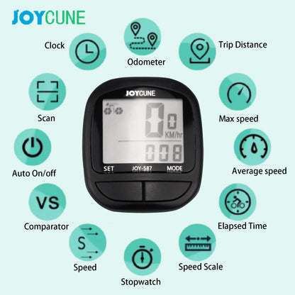 Bike Computer Bicycle Waterproof Wired Speedometer and Odometer Stopwatch Cycle Bike Computer with LED Display for Cycle  Match