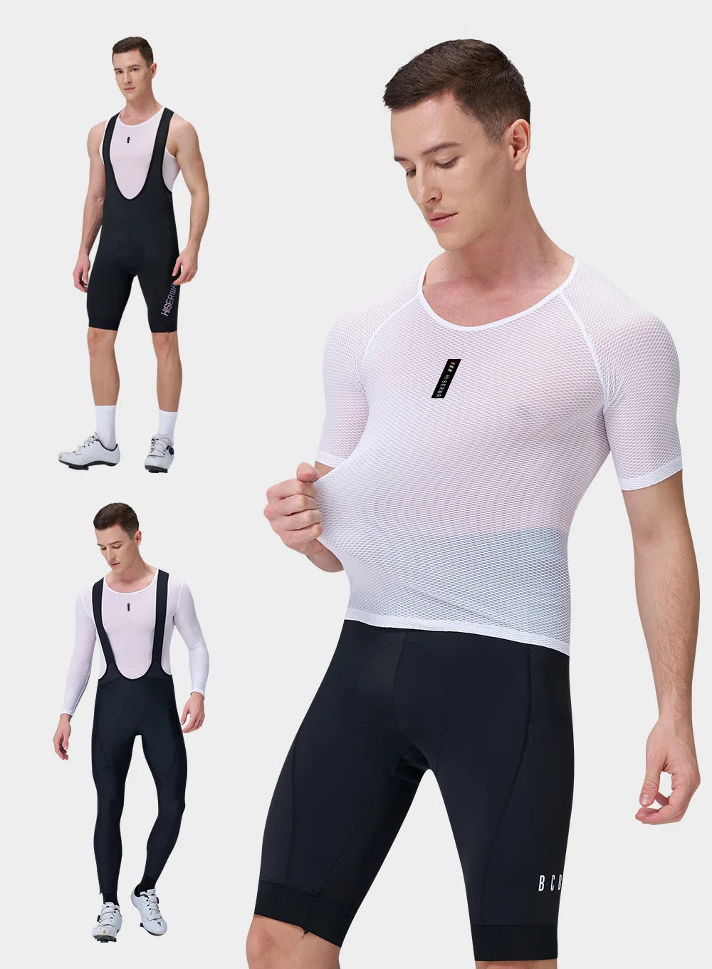 HISERWA Cycling Base Layer Men Summer Cycling Undershirt MTB Road Bike Underwear Breathable Quick Dry Mesh Bicycle Cycle Vest