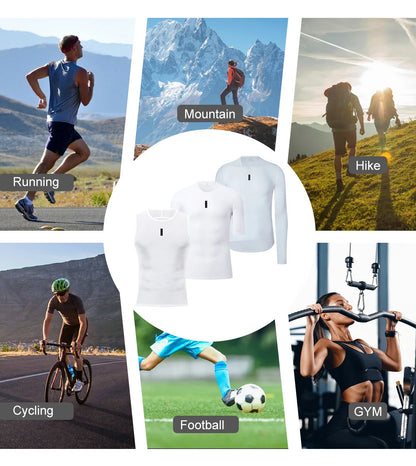 HISERWA Cycling Base Layer Men Summer Cycling Undershirt MTB Road Bike Underwear Breathable Quick Dry Mesh Bicycle Cycle Vest