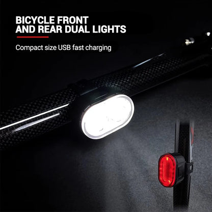 USB Rechargeable Bicycle Lights Bike Safety Warning Lamp Outdoor Waterproof Cycling Flashlight For Mountain And Road Bikes