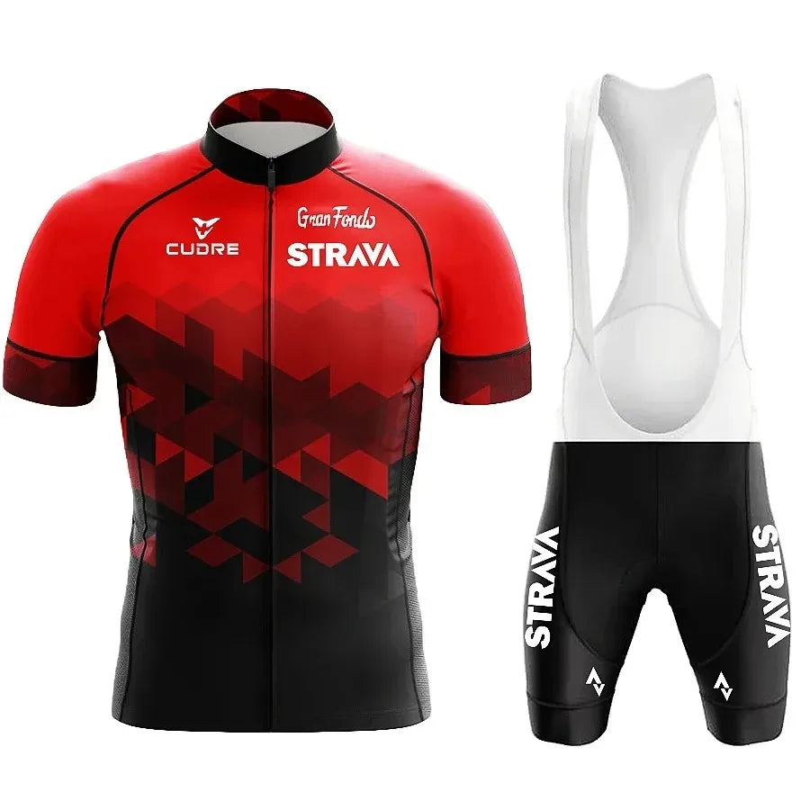 STRAVA Cycling Clothes For Men Cycling Sets Mountain Bike Clothes Man Summer Cycling Suit Cycling Pants Cycling Shirt Equipment