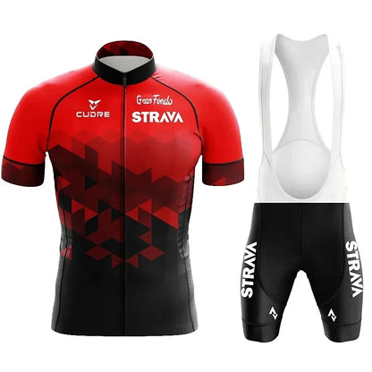 STRAVA Cycling Clothes For Men Cycling Sets Mountain Bike Clothes Man Summer Cycling Suit Cycling Pants Cycling Shirt Equipment