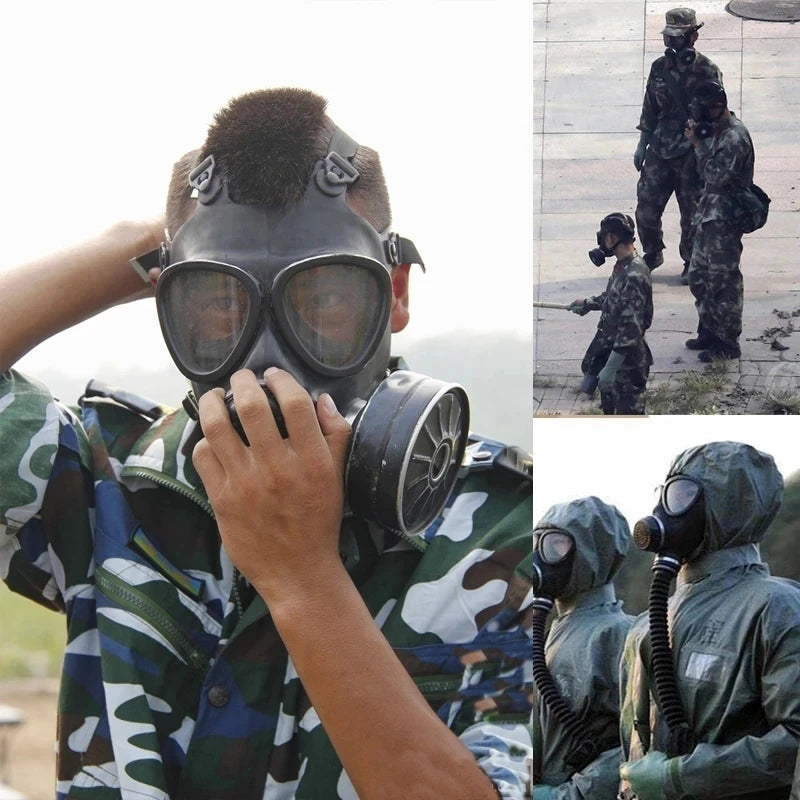 Chemical respirator filter self-priming mask Nuclear pollution protection.