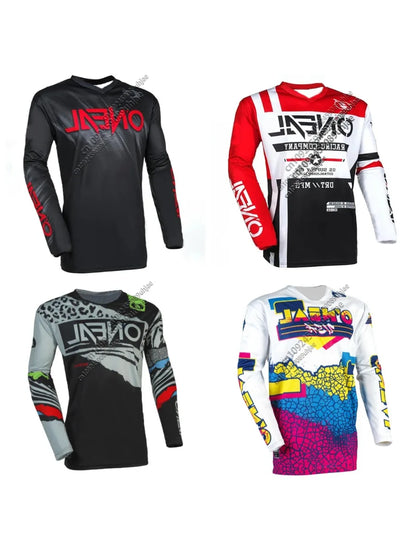 Cycling Sweatshirt Off-Road Cycling Shirt Breathable and Sweat Absorbing Long Sleeves Fashionable Versatile Style Racing Shirt