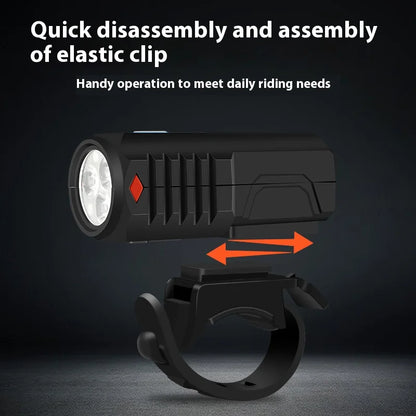 Cycling Bicycle Light With USB Charging Night Riding Headlight For Outdoor Cycling, Long-lasting Warning Light Mountain Bike