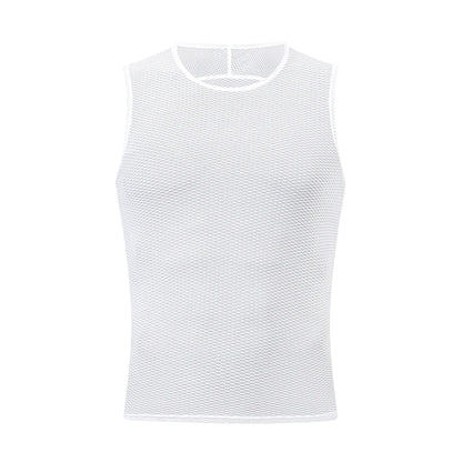 HISERWA Cycling Base Layer Men Summer Cycling Undershirt MTB Road Bike Underwear Breathable Quick Dry Mesh Bicycle Cycle Vest