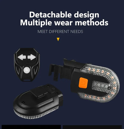 Bike Turn Signal Rear Light LED Bicycle Lamp USB Rechargeable Bike Wireless Lights Back MTB Tail Light Bike Accessories