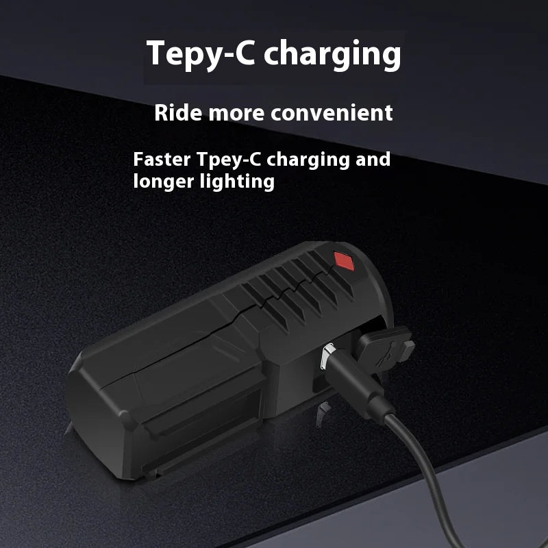 Cycling Bicycle Light With USB Charging Night Riding Headlight For Outdoor Cycling, Long-lasting Warning Light Mountain Bike