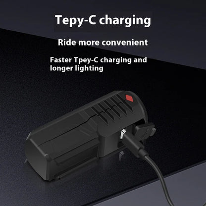 Cycling Bicycle Light With USB Charging Night Riding Headlight For Outdoor Cycling, Long-lasting Warning Light Mountain Bike
