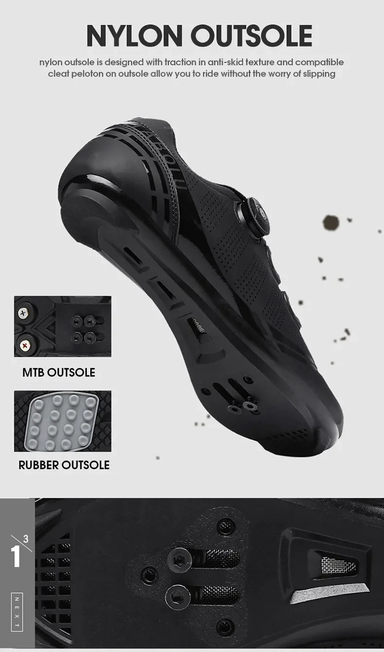 LiXingMing Cycling Shoes Road Bike Men Racing Contest Self-Locking Speed Bicycle Sneakers Women Spd Cleats Cycling Footwear