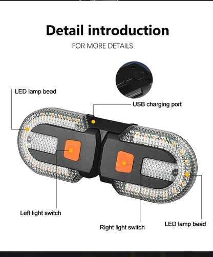 Bike Turn Signal Rear Light LED Bicycle Lamp USB Rechargeable Bike Wireless Lights Back MTB Tail Light Bike Accessories