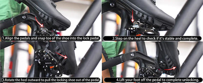 BUCKLOS Pedals MTB Bike Flat Pedal Platform Bearing Dual Function Fit SPD System Aluminum Alloy Mountain Bike Pedal Bicycle Part