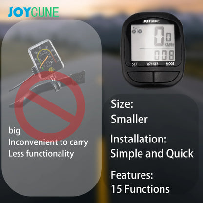 Bike Computer Bicycle Waterproof Wired Speedometer and Odometer Stopwatch Cycle Bike Computer with LED Display for Cycle  Match