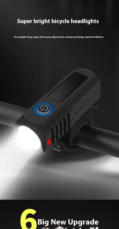 Cycling Bicycle Light With USB Charging Night Riding Headlight For Outdoor Cycling, Long-lasting Warning Light Mountain Bike