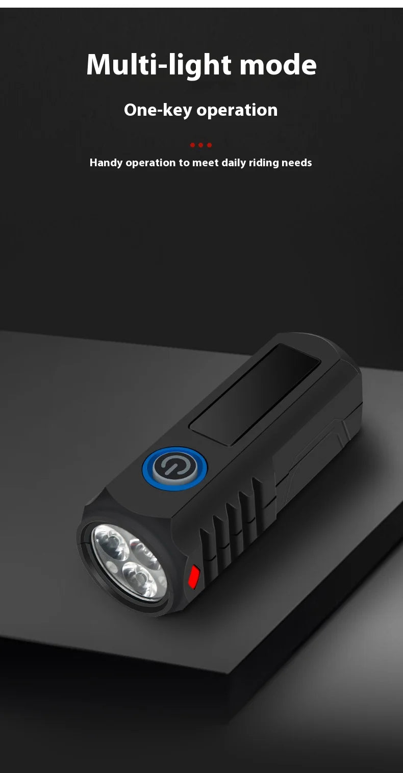 Cycling Bicycle Light With USB Charging Night Riding Headlight For Outdoor Cycling, Long-lasting Warning Light Mountain Bike