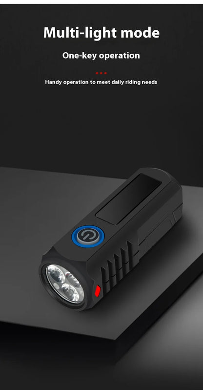 Cycling Bicycle Light With USB Charging Night Riding Headlight For Outdoor Cycling, Long-lasting Warning Light Mountain Bike