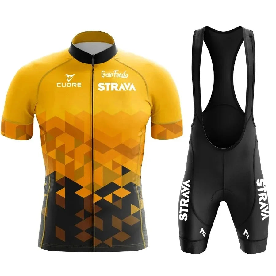 STRAVA Cycling Clothes For Men Cycling Sets Mountain Bike Clothes Man Summer Cycling Suit Cycling Pants Cycling Shirt Equipment